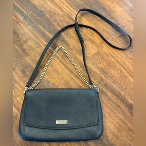 Kate Spade Black Crossbody Bag with Gold Chain